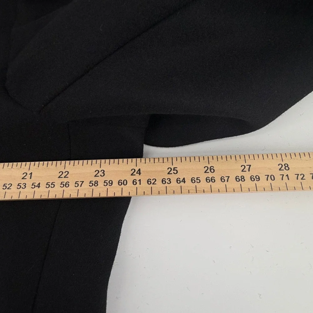 Banana Republic Wool Blend Pea Coat Mens Black Double Breasted Jacket L